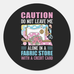 lustiges Nähwort Art Classic Round Sticker
