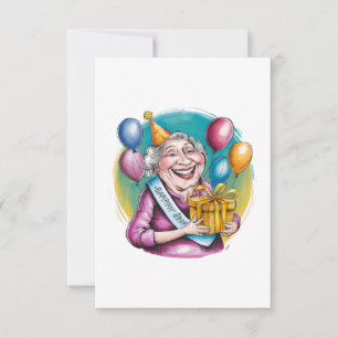 Lustiges Nana-Geburtstags-Gag-Geschenk Dankeskarte