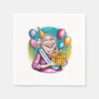 Lustiges Nana-Geburtstags-Gag-Geschenk Serviette