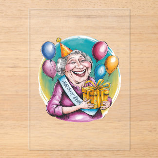 Lustiges Nana-Geburtstagsgeschenk Acryleinladungen