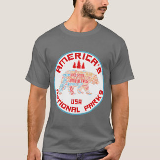 Lustiges Nationalpark Bären Wandern Camping T-Shirt