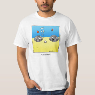 Lustiges "nebeliges unteres" Cartoon-T-Shirt T-Shirt