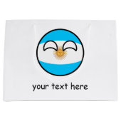 Lustiges neigendes Geeky Argentinien Countryball Große Geschenktüte (Vorderseite)