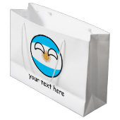 Lustiges neigendes Geeky Argentinien Countryball Große Geschenktüte (Vorderseite Schrägansicht)