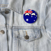 Lustiges neigendes Geeky Australien Countryball Button (Beispiel)