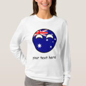 Lustiges neigendes Geeky Australien Countryball T-Shirt (Vorderseite)