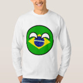 Lustiges neigendes Geeky Brasilien Countryball T-Shirt (Vorderseite)
