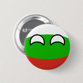 Lustiges neigendes Geeky Bulgarien Countryball Button (Vorne & Hinten)