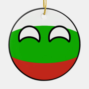 Lustiges neigendes Geeky Bulgarien Countryball Keramik Ornament