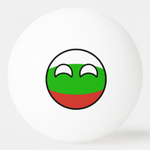Lustiges neigendes Geeky Bulgarien Countryball Tischtennisball