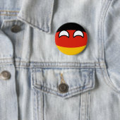 Lustiges neigendes Geeky Deutschland Countryball Button (Beispiel)