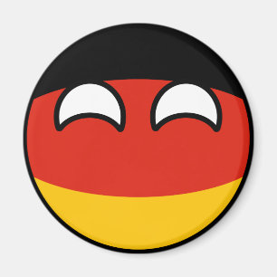 Lustiges neigendes Geeky Deutschland Countryball Magnet