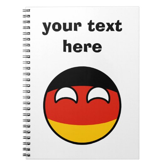 Lustiges neigendes Geeky Deutschland Countryball Notizblock (Vorderseite)