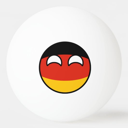 Lustiges neigendes Geeky Deutschland Countryball Tischtennisball (Rückseite)