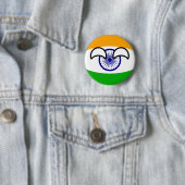 Lustiges neigendes Geeky Indien Countryball Button (Beispiel)