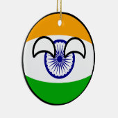 Lustiges neigendes Geeky Indien Countryball Keramikornament (Rechts)