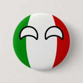 Lustiges neigendes Geeky Italien Countryball Button (Vorderseite)
