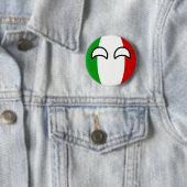 Lustiges neigendes Geeky Italien Countryball Button (Beispiel)