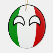 Lustiges neigendes Geeky Italien Countryball Keramikornament (Links)