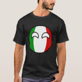 Lustiges neigendes Geeky Italien Countryball T-Shirt (Vorderseite)