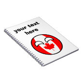 Lustiges neigendes Geeky Kanada Countryball Notizblock (Rechte Seite)