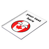 Lustiges neigendes Geeky Kanada Countryball Notizblock (Linke Seite)