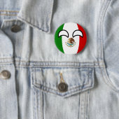 Lustiges neigendes Geeky Mexiko Countryball Button (Beispiel)