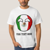 Lustiges neigendes Geeky Mexiko Countryball T-Shirt (Vorderseite)