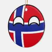 Lustiges neigendes Geeky Norwegen Countryball Keramik Ornament (Links)