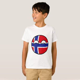 Lustiges neigendes Geeky Norwegen Countryball T-Shirt