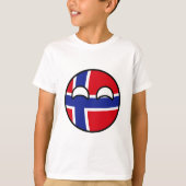Lustiges neigendes Geeky Norwegen Countryball T-Shirt (Vorderseite)