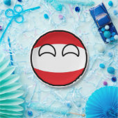 Lustiges neigendes Geeky Österreich Countryball Pappteller (Party)