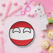 Lustiges neigendes Geeky Österreich Countryball Pappteller (Party)
