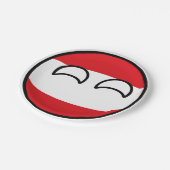 Lustiges neigendes Geeky Österreich Countryball Pappteller (Schrägansicht)