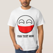 Lustiges neigendes Geeky Polen Countryball T-Shirt (Vorderseite)