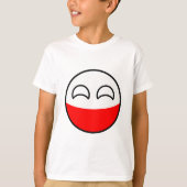 Lustiges neigendes Geeky Polen Countryball T-Shirt (Vorderseite)