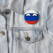Lustiges neigendes Geeky Russland Countryball Button (Beispiel)
