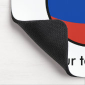 Lustiges neigendes Geeky Russland Countryball Mousepad (Ecke)