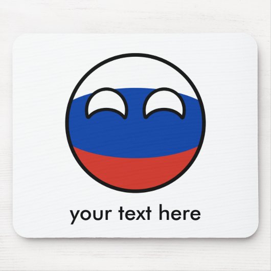 Lustiges neigendes Geeky Russland Countryball Mousepad (Vorne)