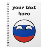 Lustiges neigendes Geeky Russland Countryball Notizblock (Vorderseite)