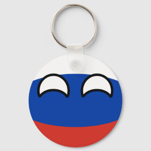 Lustiges neigendes Geeky Russland Countryball Schlüsselanhänger
