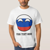 Lustiges neigendes Geeky Russland Countryball T-Shirt (Vorderseite)