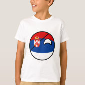 Lustiges neigendes Geeky Serbien Countryball T-Shirt (Vorderseite)