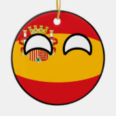Lustiges neigendes Geeky Spanien Countryball Keramikornament (Vorne)
