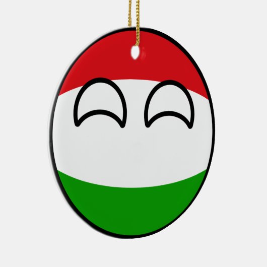 Lustiges neigendes Geeky Ungarn Countryball Keramik Ornament (Rechts)