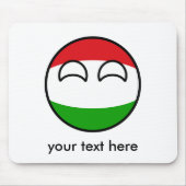 Lustiges neigendes Geeky Ungarn Countryball Mousepad (Vorne)