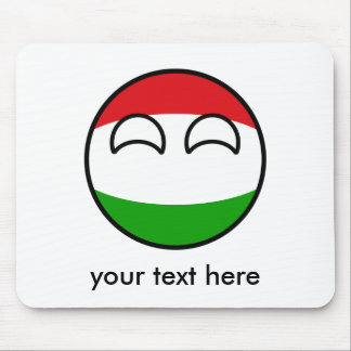 Lustiges neigendes Geeky Ungarn Countryball Mousepad