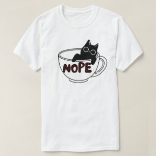 Lustiges Nein-Kaffee-Katze-Design T-Shirt