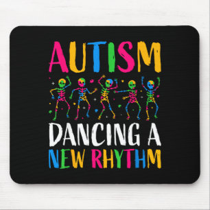 Lustiges neues Autismus-Skelett Tanzrhythmus Autis Mousepad