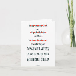 Lustiges neues Baby "nagelte es" Karte